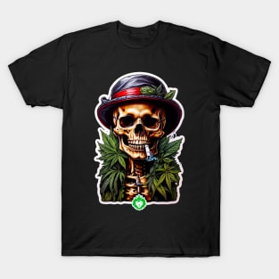 Skull smoking weed T-Shirt